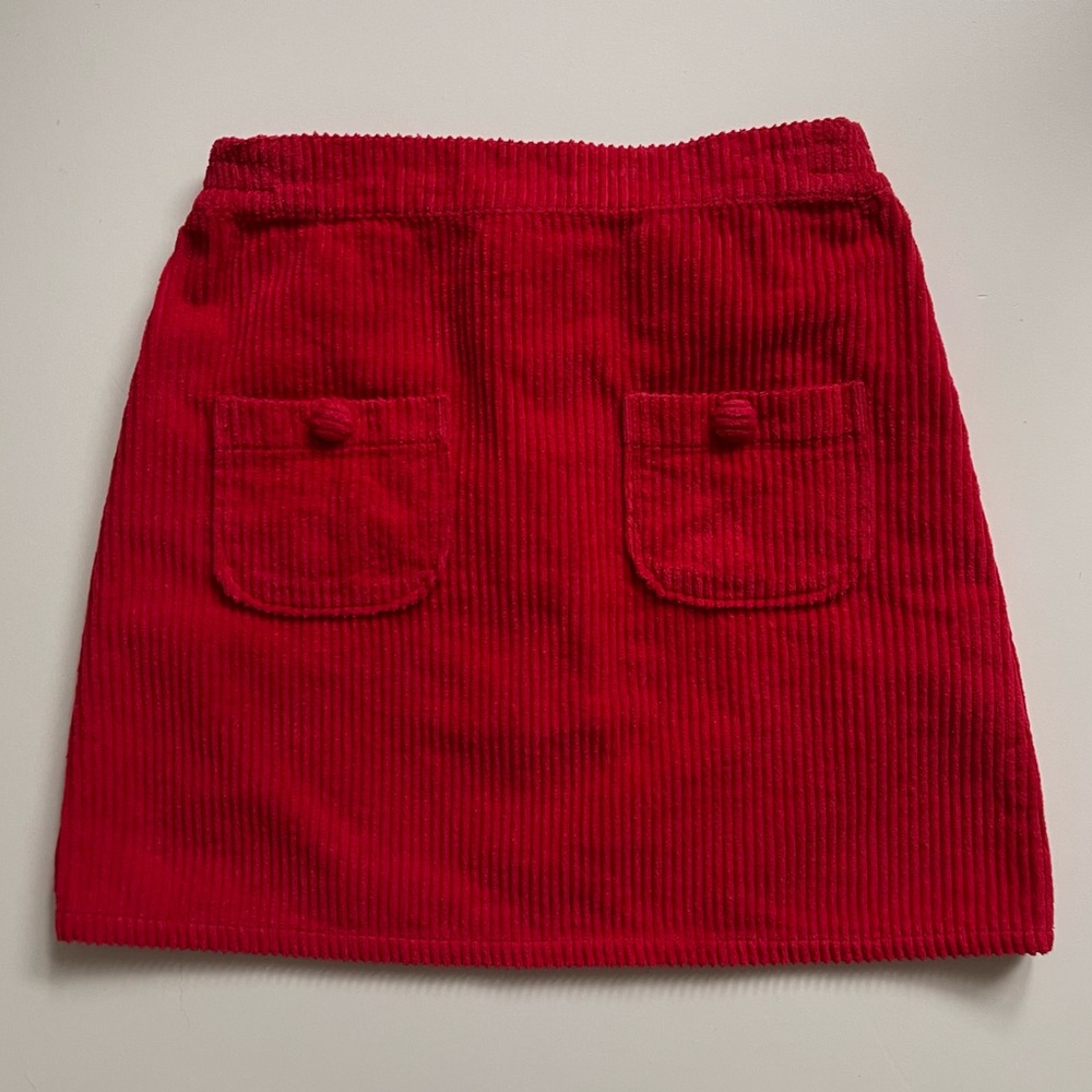 Louis Louise Girls Chaton Red Corduroy Skirt - Size 12